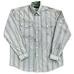 Roper Green & Blue Stripes Button Down Shirt